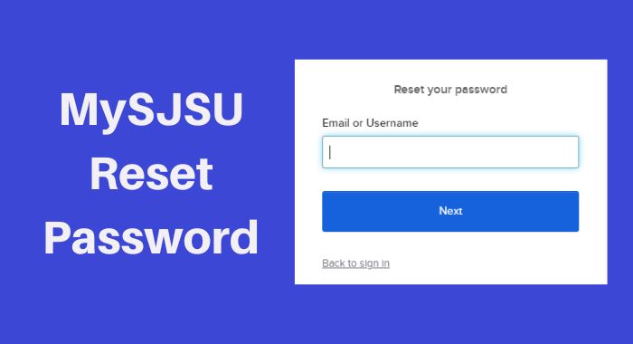 MySJSU Reset Password